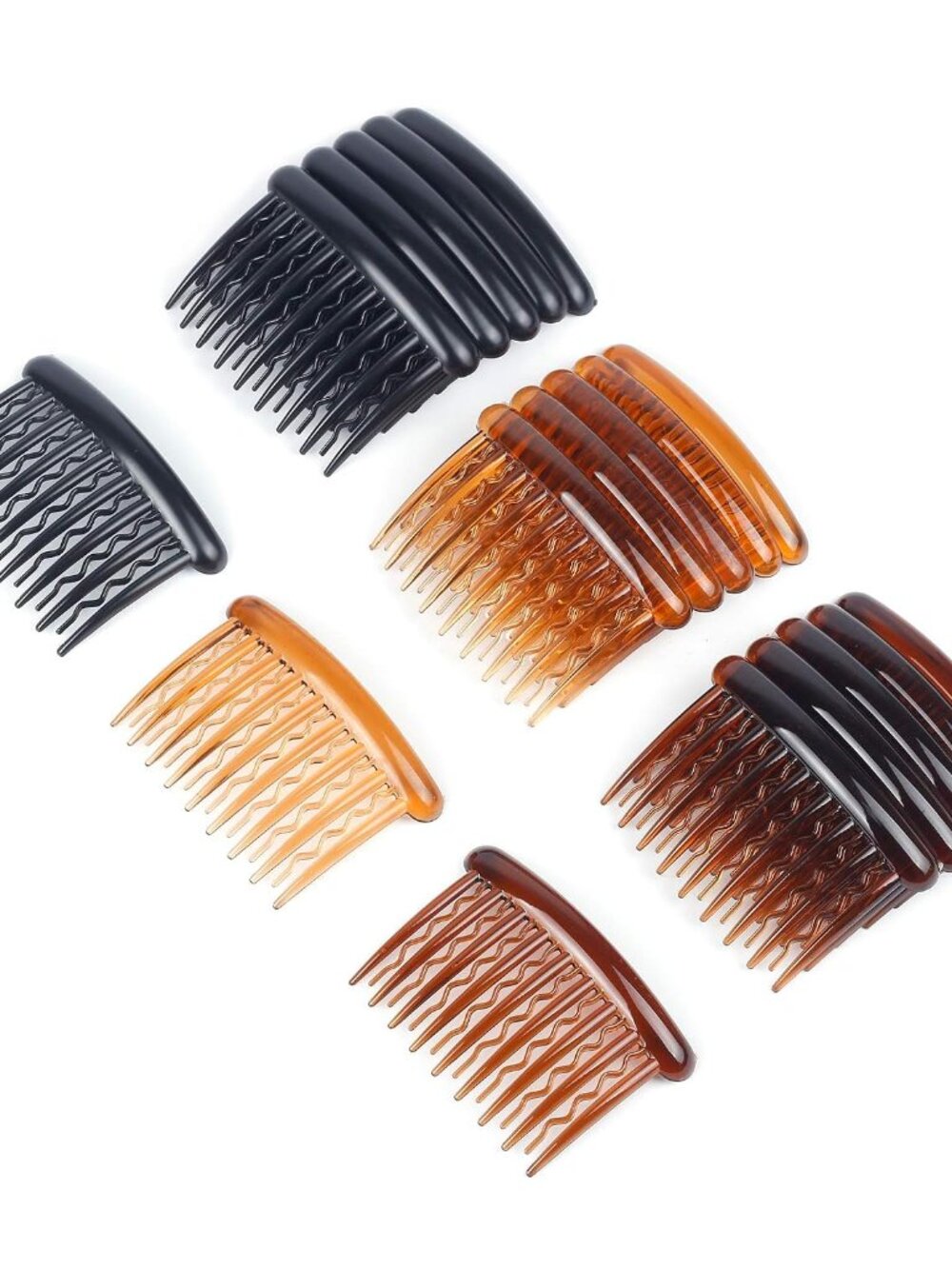 18 Pieces Plastic Teeth Hair Combs Tortoise Side Comb Hair Accessories for Fine
